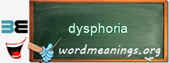 WordMeaning blackboard for dysphoria